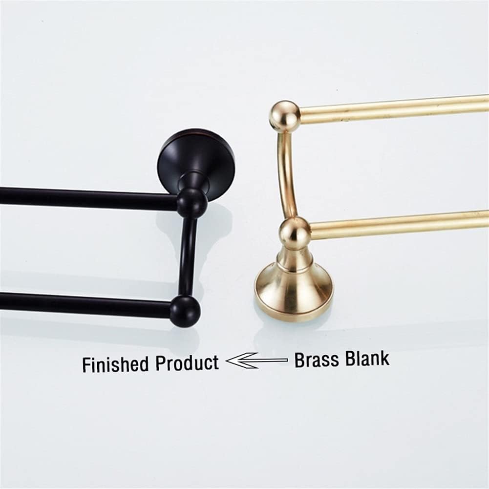 Gold Double Towel Rail Holder for Bathroom and Kitchen Antique Bronze Brass Chrome Towel Rack for Hotel Toilet