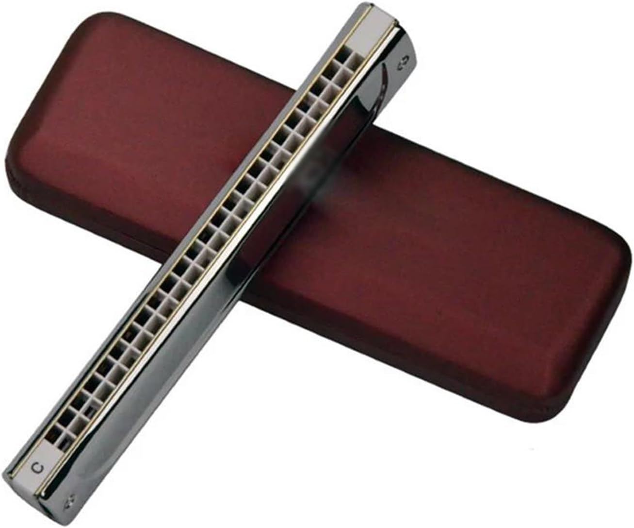 Tremolo Harmonica Professional 24 Hole Mouth Organ Wind Musical Instruments Adult Harmonica Professional (Color : A1)