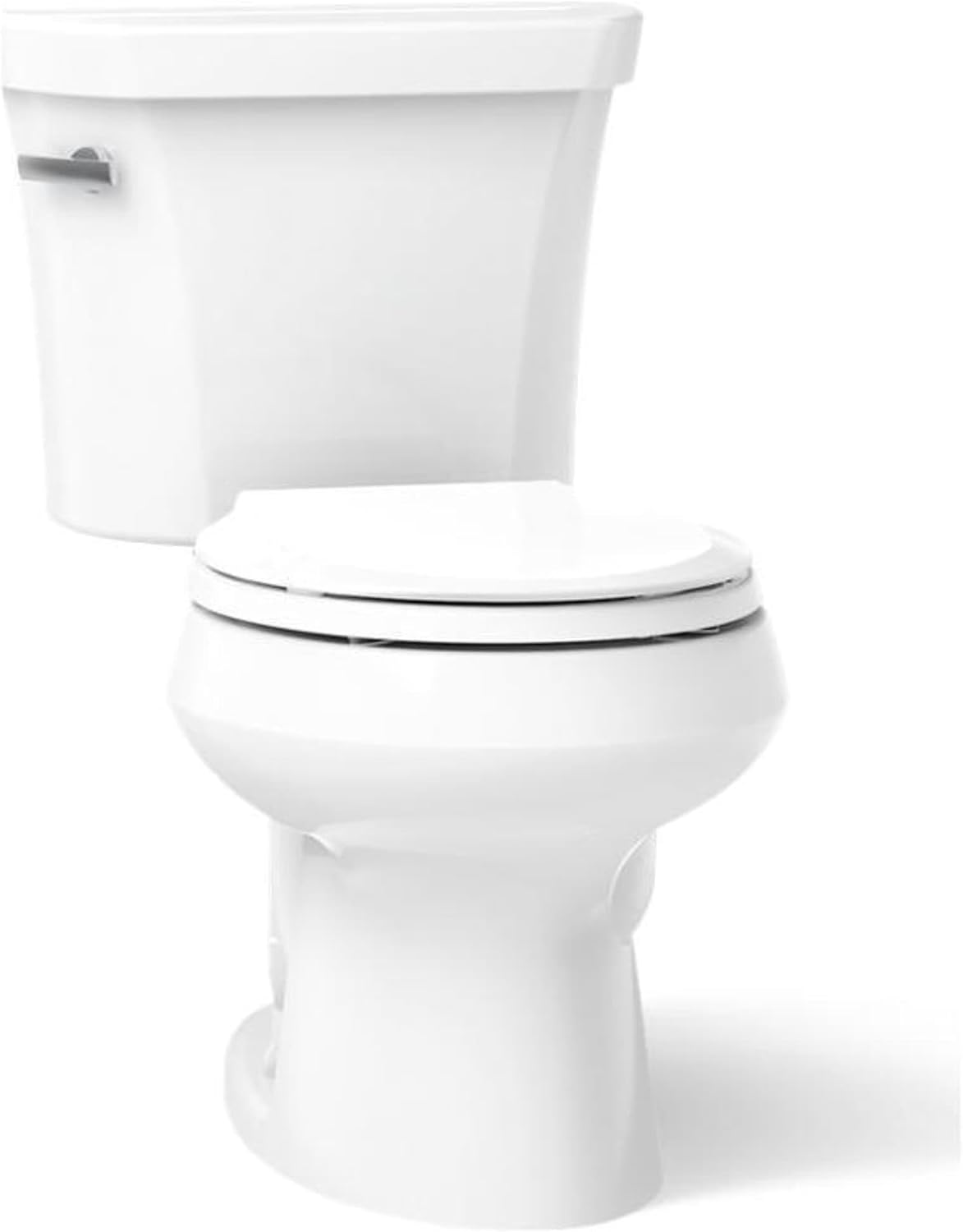 1.28 GPF Two-Piece Round Toilet with 12' Rough In and Tank Locks from the Wellworth Collection