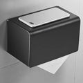 Gold Stainless Steel Toilet Paper Holder & Bathroom Shelves Set of 2, Modern Mobile Phone Rack & Towel Holder, Stylish Bathroom Accessories, Black Tissue Box nizer