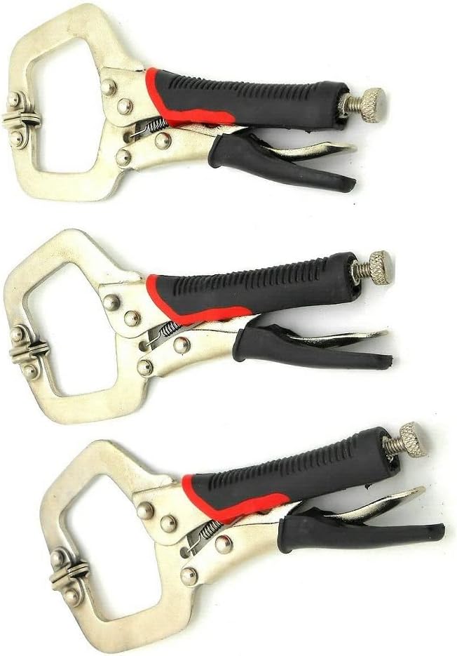 6pc 6' Locking Vise C-Clamp Pliers Flex Pads Hand Tool Welding,Jikkolumlukka