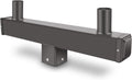 ledmo Square Double Bullhorn Tenon Adaptor, 2 3/8 in Top Mounting Bracket for 2 Lights, Square Pole Mounting Arm for Street Pole Light Fixture