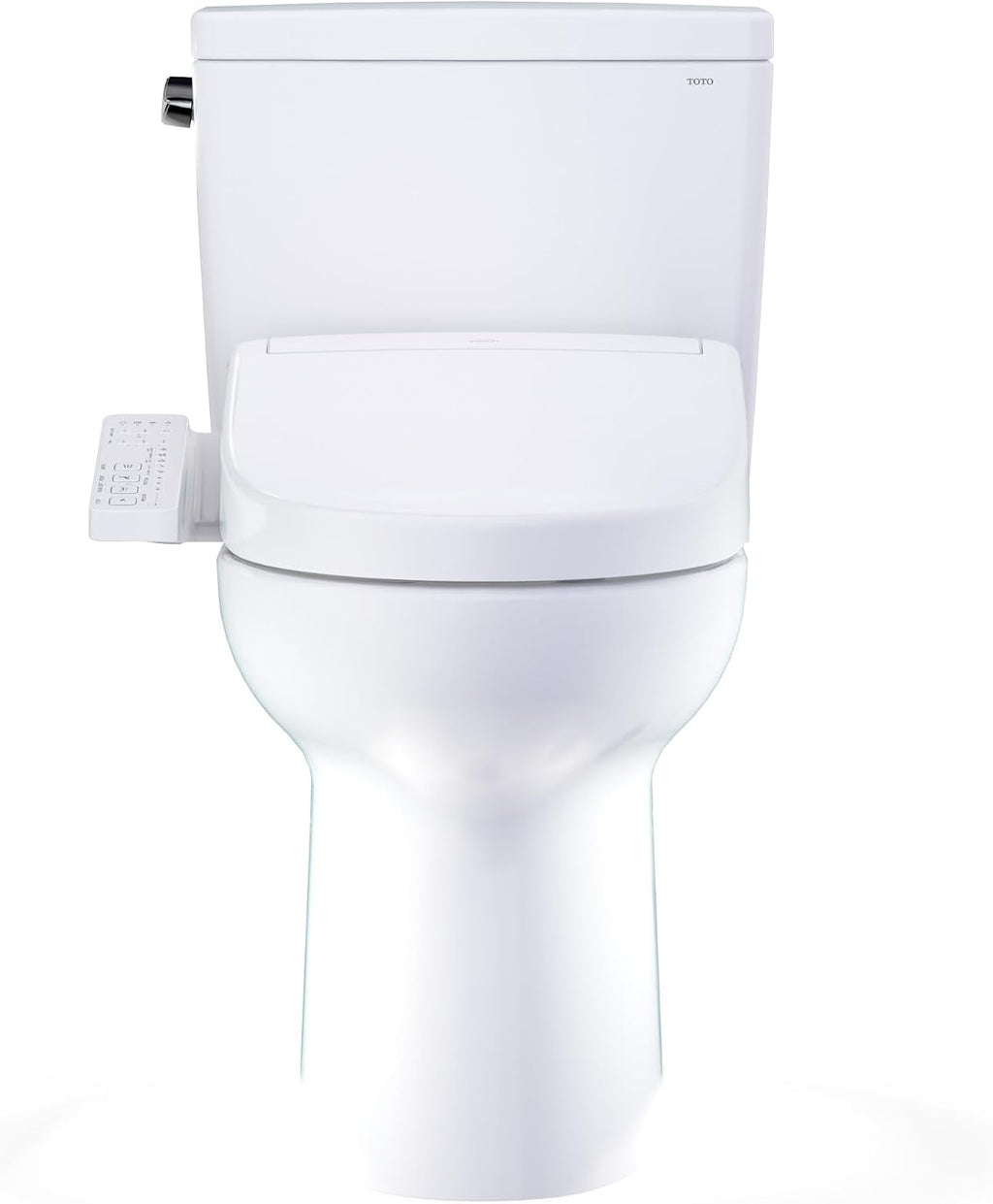 TOTO® Drake® WASHLET®+ Two-Piece Elongated 1.6 GPF Universal Height TORNADO FLUSH® Toilet with S2 Bidet Seat, 10 Inch Rough-In, Cotton White - MW7763346CSFG.10#01