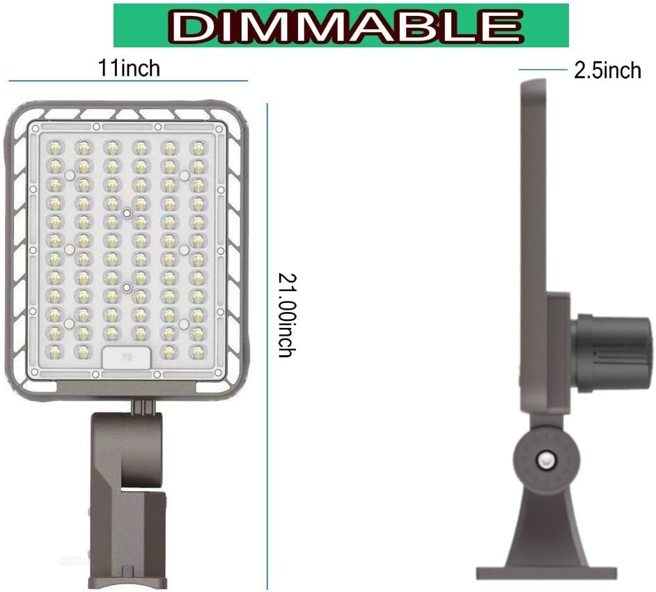 CYLED 200W LED Shoebox Pole Light, 23,800 Lumens Parking Lot Lights (550W Equivalent), Outdoor Light Fixtures, 6000K Led Street Area Lighting, 120 Beam Angle, IP65
