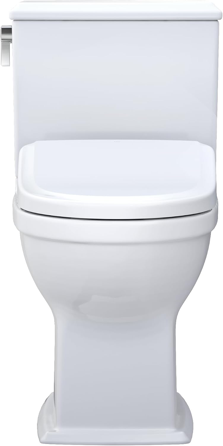 TOTO® WASHLET®+ Connelly® Two-Piece Elongated Dual Flush 1.28 and 0.9 GPF Toilet and Classic WASHLET S7 Contemporary Bidet Seat with Auto Flush, Cotton White - MW4944724CEMFGA#01