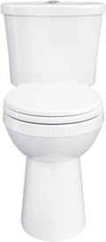 Gerber Maxwell Select Round Dual-Flush 1.0/1.28 GPF Two-Piece Toilet, ADA Chair Height, 12-in Rough-In, High Efficiency, Soft-Close Seat & Install Kit with Wax Ring, White, GRD49220E