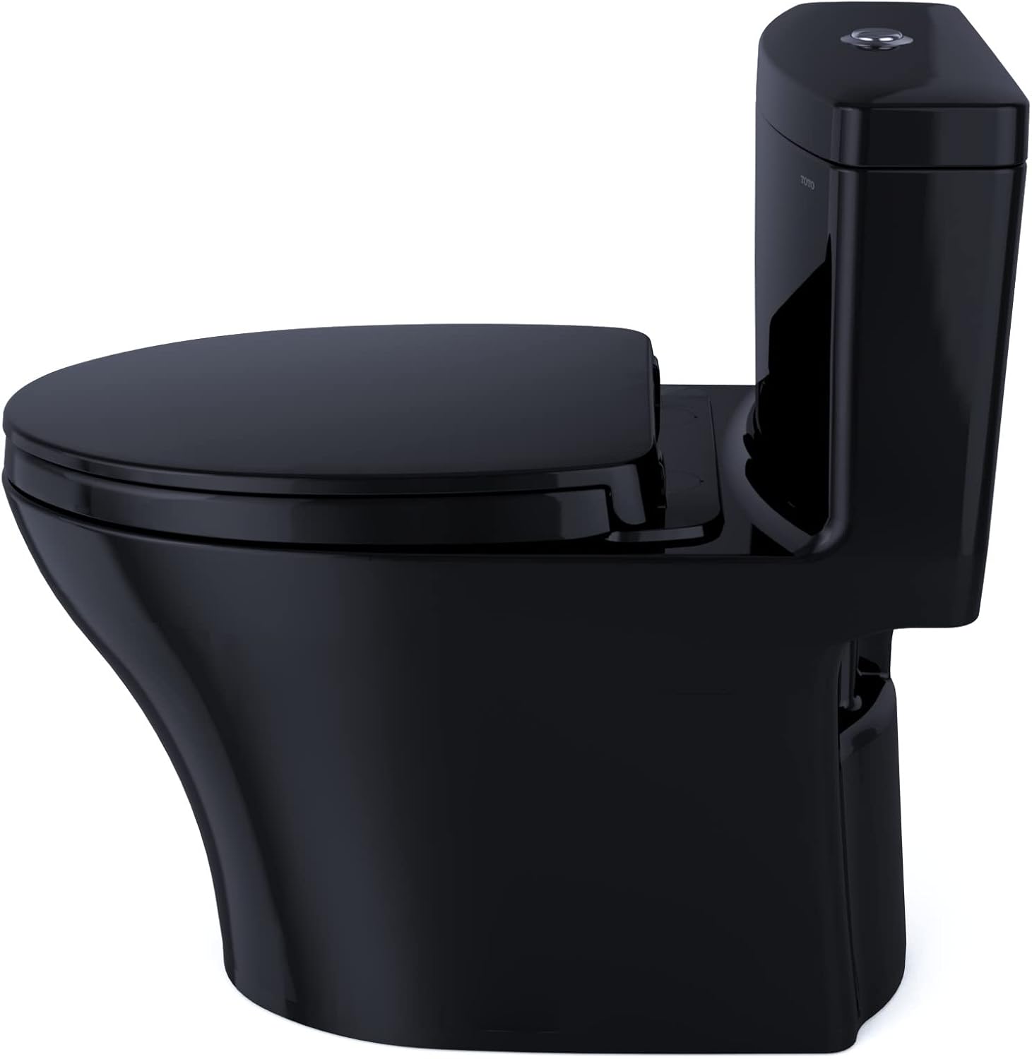 TOTO® Aquia® IV One-Piece Elongated Dual Flush 1.28 and 0.9 GPF Universal Height, WASHLET®+ Ready Toilet, Ebony- MS646124CEMFN#51