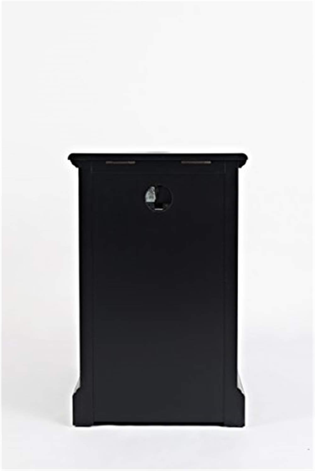 Jofran Farmhouse Craftsman End Table with Charging Station – Narrow Night Stands with USB Charging Port – Space-Saving Design for Bedroom, Living Room, or Entryway, Antique Black