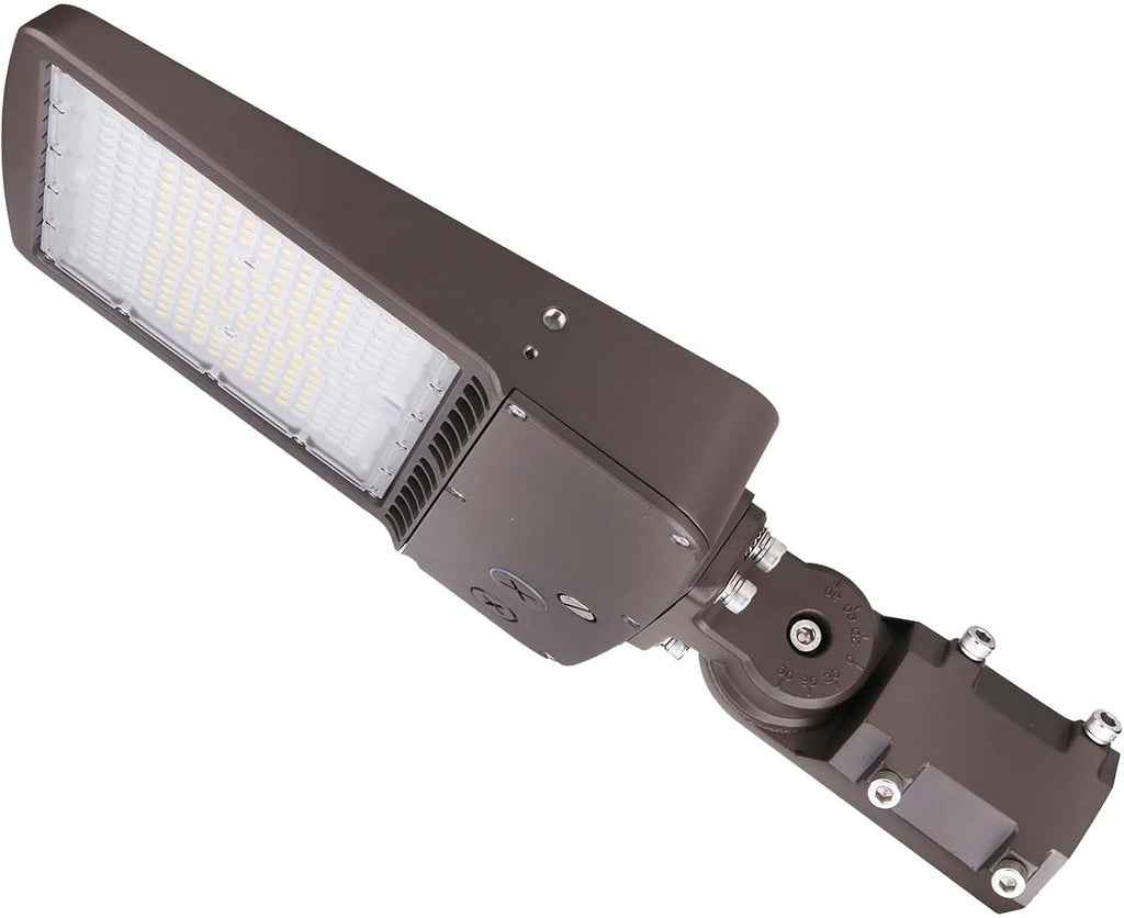 480V 150W LED Parking Lot Light, 21000LM (140lm/w) 5000K LED Shoebox Street Light (600W HID/HPS Equiv.), Slip Fitter Mount, Dimmable Outdoor Commercial Area Lighting, IP65 AC277-480V