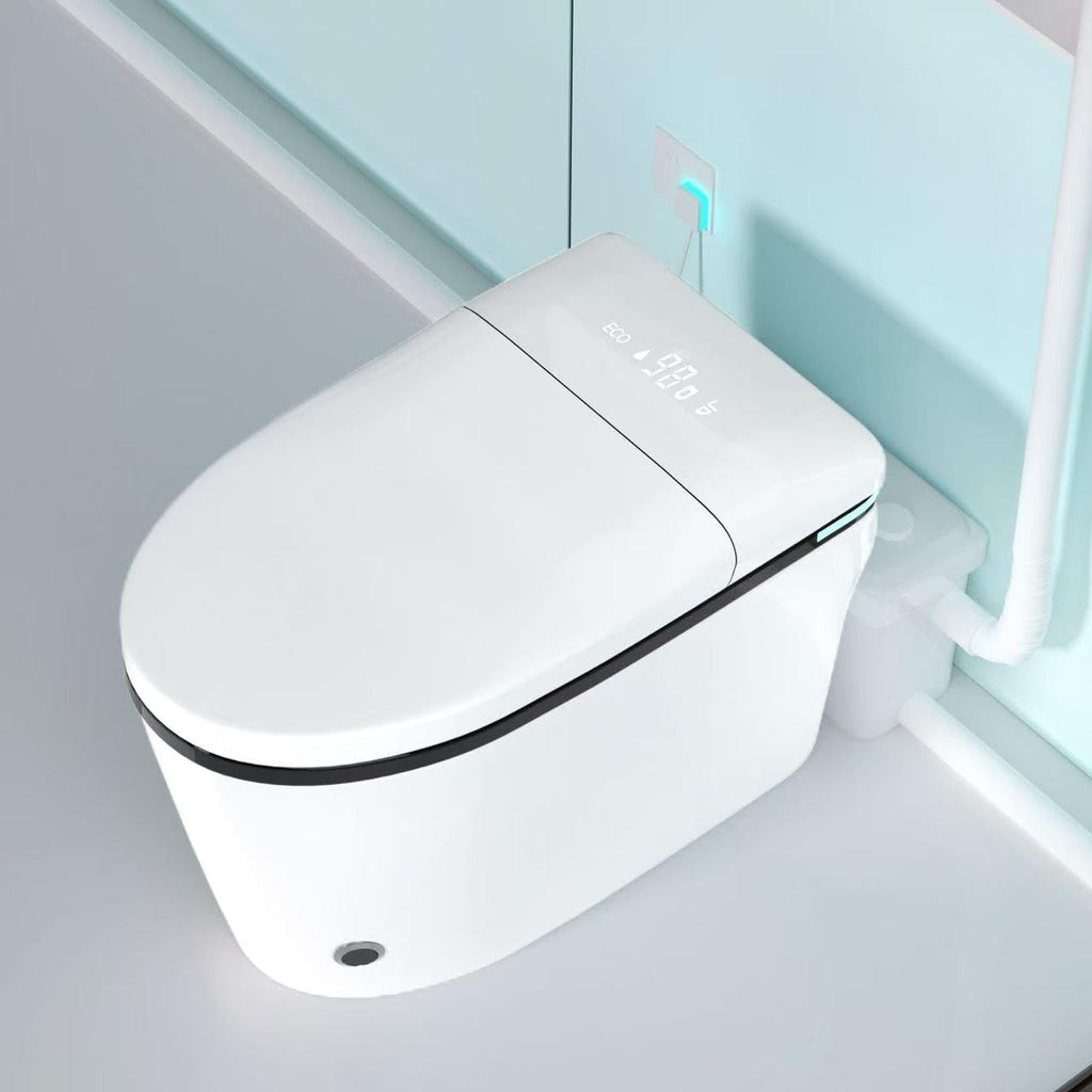 SouNor 750W Macerating Upflush Smart Toilet with Pump System for Basement,Toilets with Bidet 3-Water-inlet [ADA Tall], [Dual Flush] for Sink, Toilet, Bathtub, [750 Watt]
