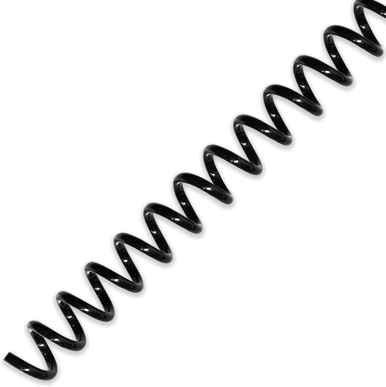 HOUYEE Spiral Coil Binding Machine with 100 Pack 3/8'(10mm) Binding Coils & Plier,and 100 Pack Plastic Spiral Binding Coils,6mm (1/4'),30 Sheets Capacity,4:1 Pitch, 48 Loops, for Letter Size (Black)
