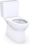 TOTO® Glaston™ Two-Piece Elongated 1.28 GPF Universal Height Toilet with Right-Hand Trip Lever and CEFIONTECT®, Cotton White - CST472CEFRG#01
