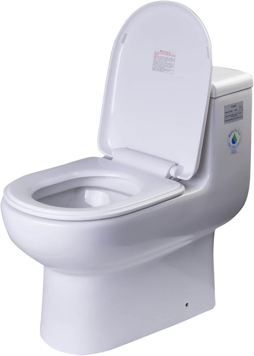 EAGO TB351 Dual Flush Eco-Friendly Ceramic Toilet, White, 1-Piece