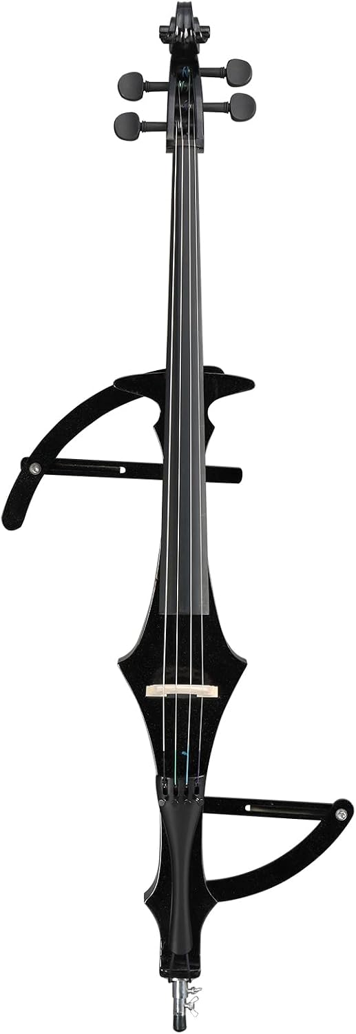 Professional Solid Wood Electric Cellos,4/4 Full Size Electric Style Cello,Student Cello Set,with Case Bow Rosin Earphone Connecting Line,Cellos Musical Instrument for Adults & Beginners (Black)
