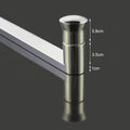 Shower door handles,Fashion Shower Door Handle Pull T Bar Door Lever Hardware Replacement Set | Bathroom Door Knobs for Interior Glass Doors | Polished Chrome Towel Bar Stainless Steel ( Color : Chrom