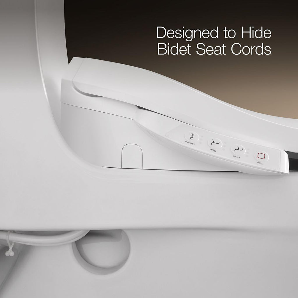 KOHLER 3814-95 Corbelle Comfort Height two-piece elongated 1.28 gpf toilet with skirted trapway and Revolution 360 swirl flushing technology and left-hand trip lever, Ice Grey
