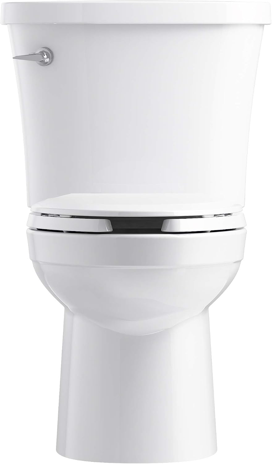 KOHLER Kingston™ Two-Piece Elongated 1.28 Gpf Toilet with Left-Hand Trip Lever, and Tank Cover Locks