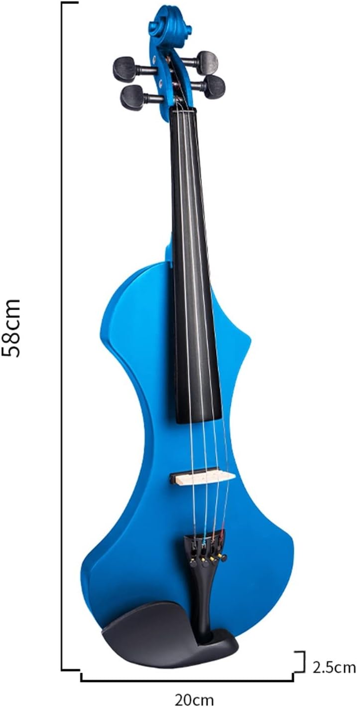 TSTS Professional 4/4 Electric Violin Musical Instrument Kit Solidwood Body with Brazilwood Bow and Case Adults Violins