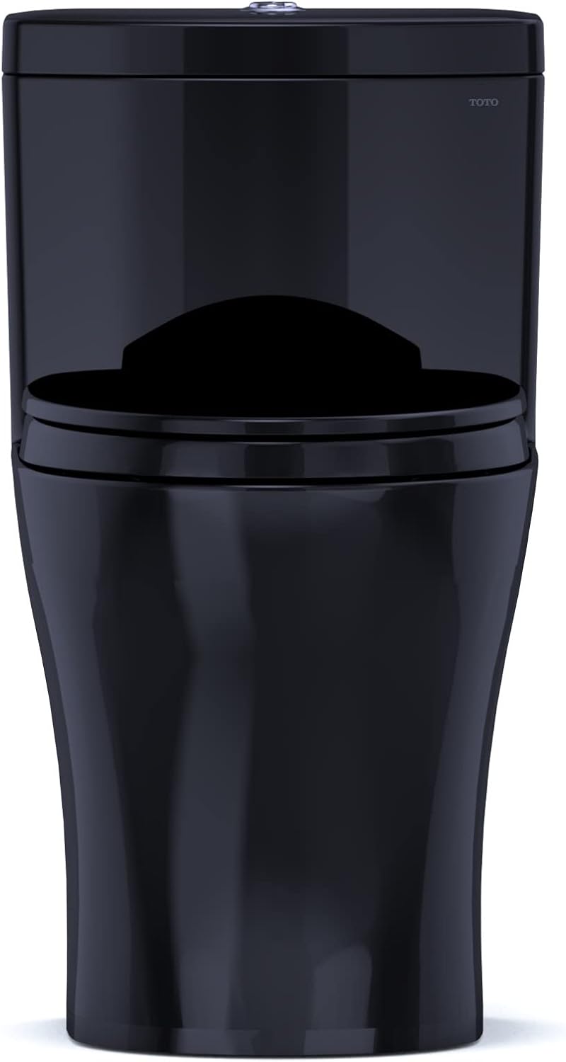 TOTO® Aquia® IV One-Piece Elongated Dual Flush 1.28 and 0.9 GPF Universal Height, WASHLET®+ Ready Toilet, Ebony- MS646124CEMFN#51