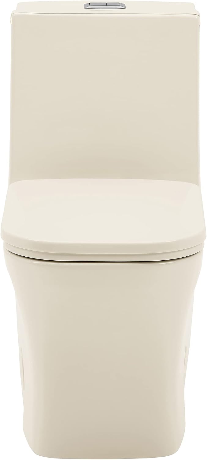 Swiss Madison Concorde One Piece Square Toilet Dual Flush 1.1/1.6 gpf in Bisque