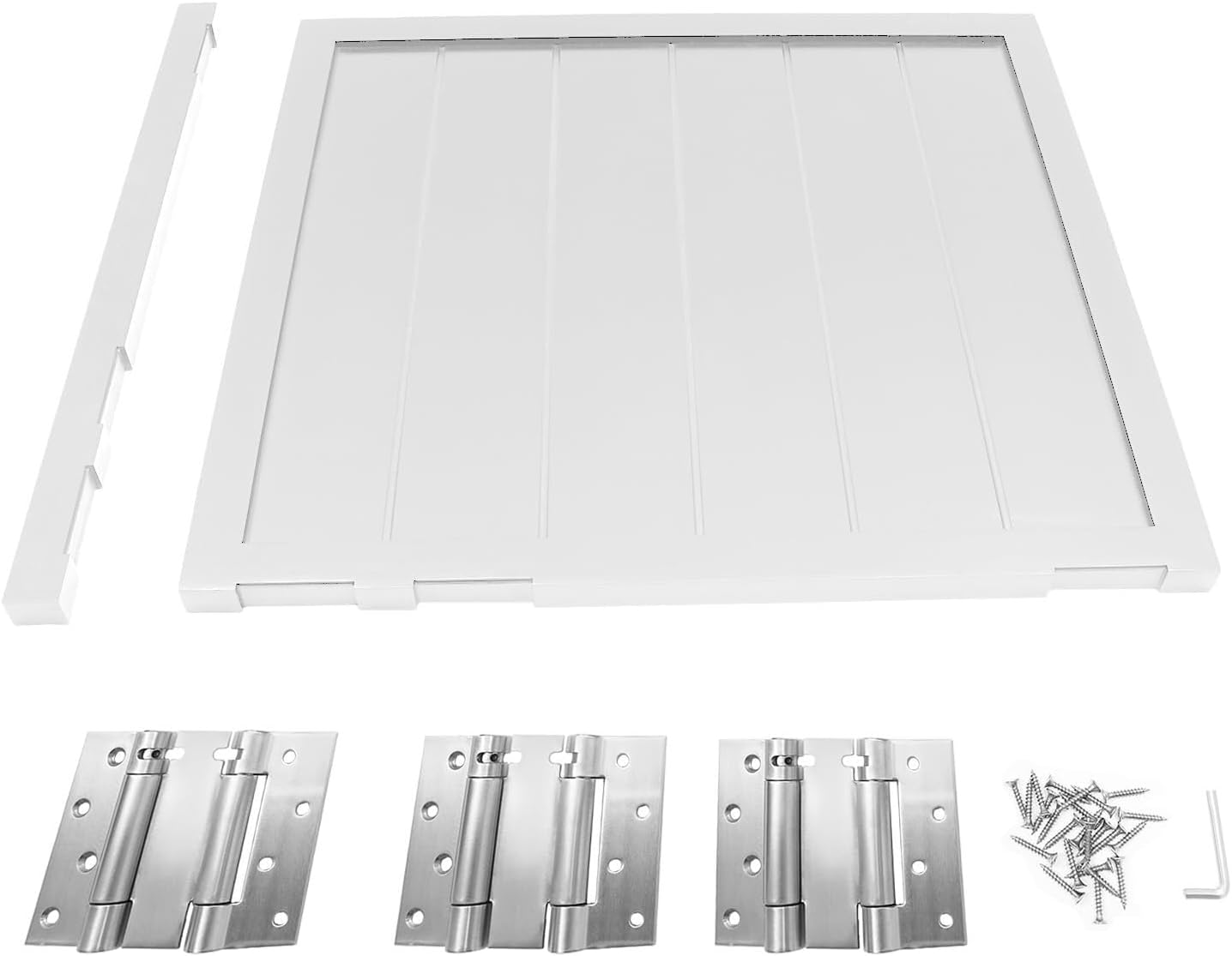 Swinging Door Cafe Doors,Solid Wood Swing Door Interior Saloon Half Partition Doors with 3 Hinges for House Kitchen Shop Entrance Pub Porch(35.4x35.4in-White-2)