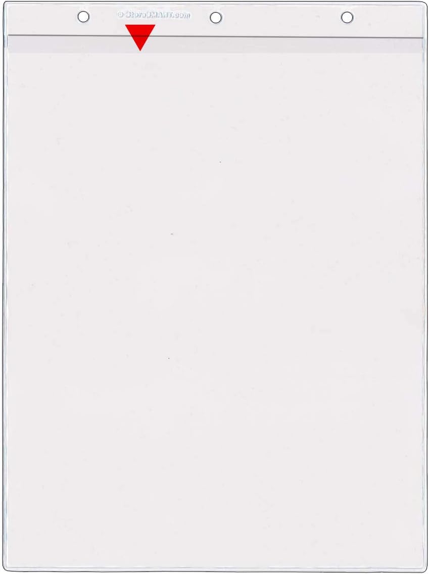 StoreSMART - Sheet Protector - Holes on Short Side, Open Short Side - 300-Pack - 8 1/2' x 11' - Clear Vinyl Plastic - VH1430-300