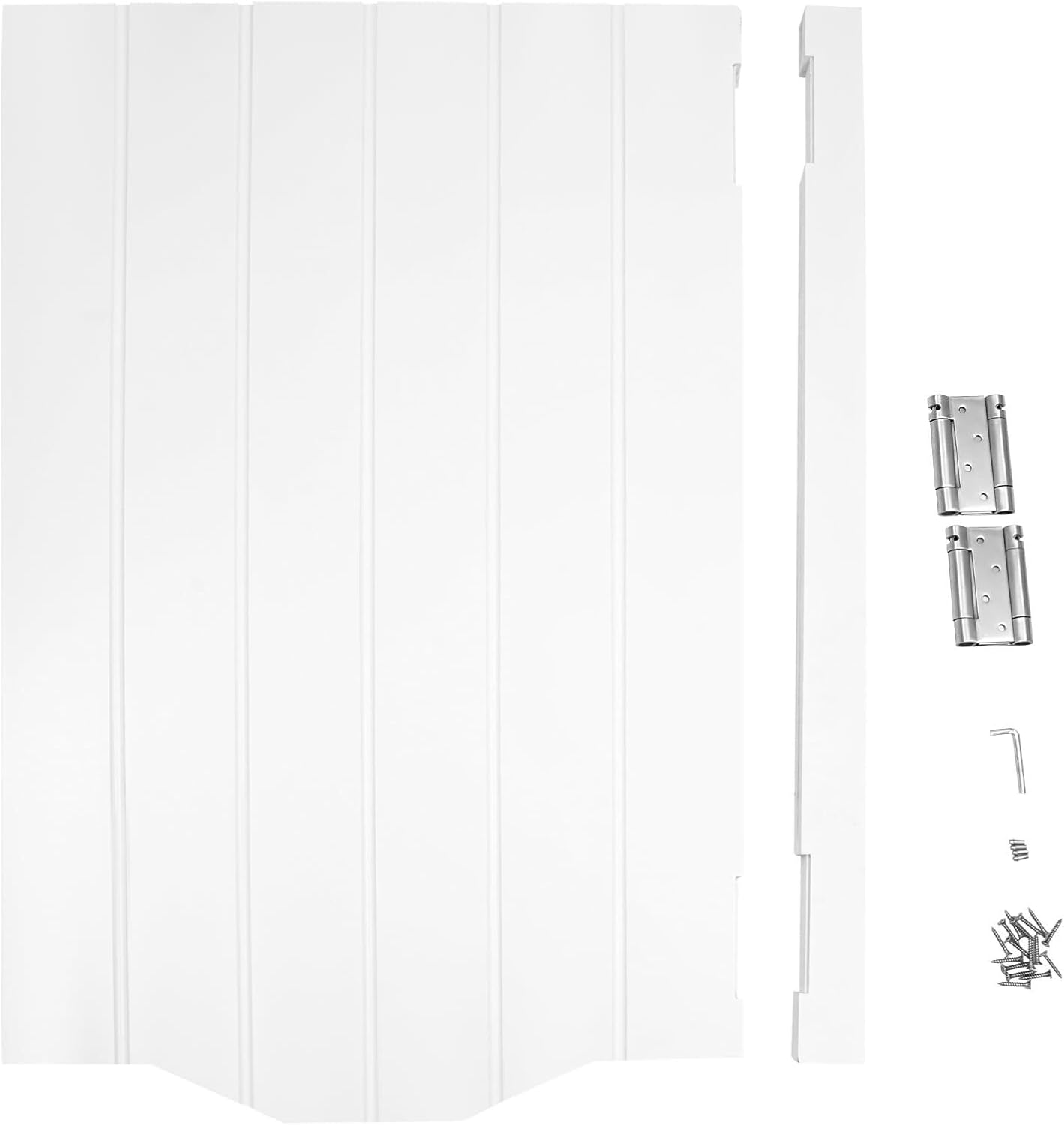 Cafe Swinging Doors,Wood Interior Saloon Half Partition Swing Door with 3 Hinges for House Kitchen Shop Entrance Pub Porch(27.6x35.4in-White)