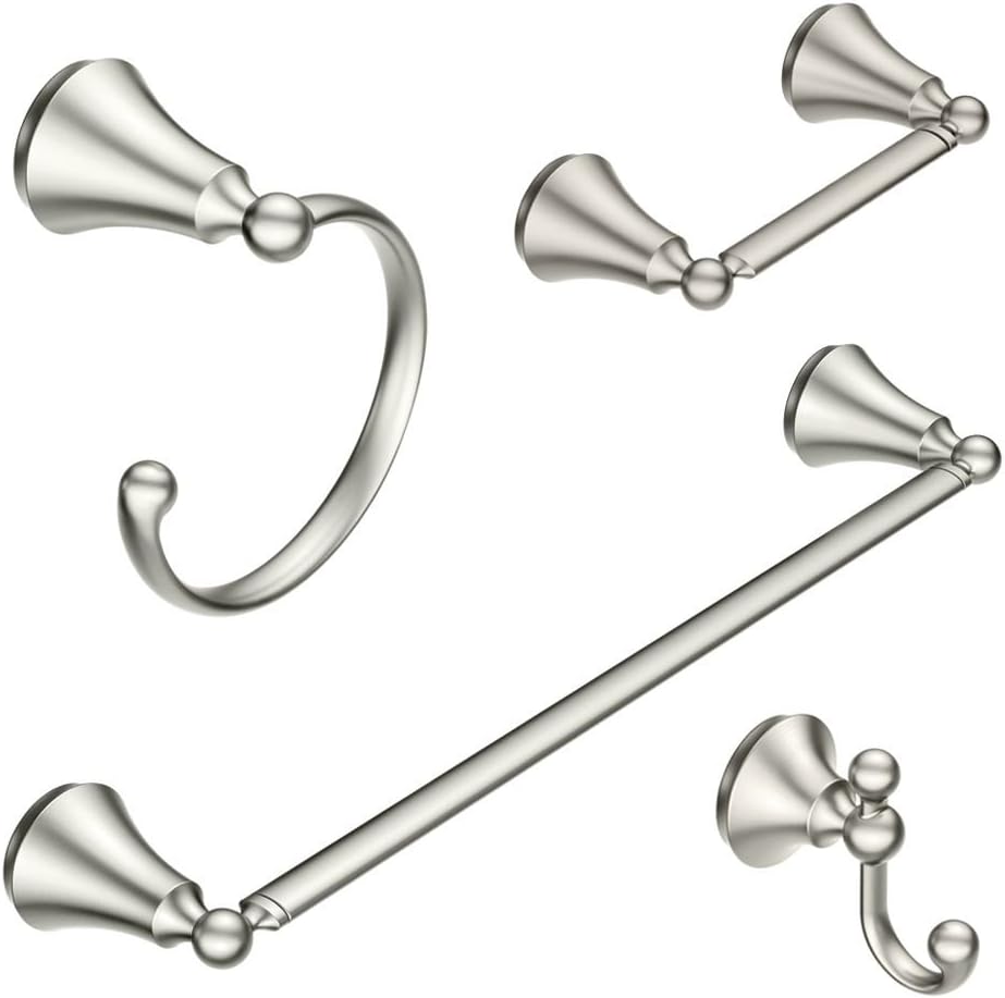 Moenl #Moen KA-WYN-4-BN Moen Wynford 4-Piece Acessory Kit, Brushed Nickel,