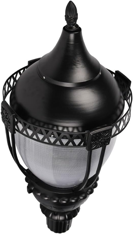 LED Acorn Post Top Light with Photocell Wattage and Color Adjustable 100W/80W/60W 3000K/4000K/5000K 100-277V Vintage Style Exterior Lighting for Driveway Yard Garden Park, UL Listed