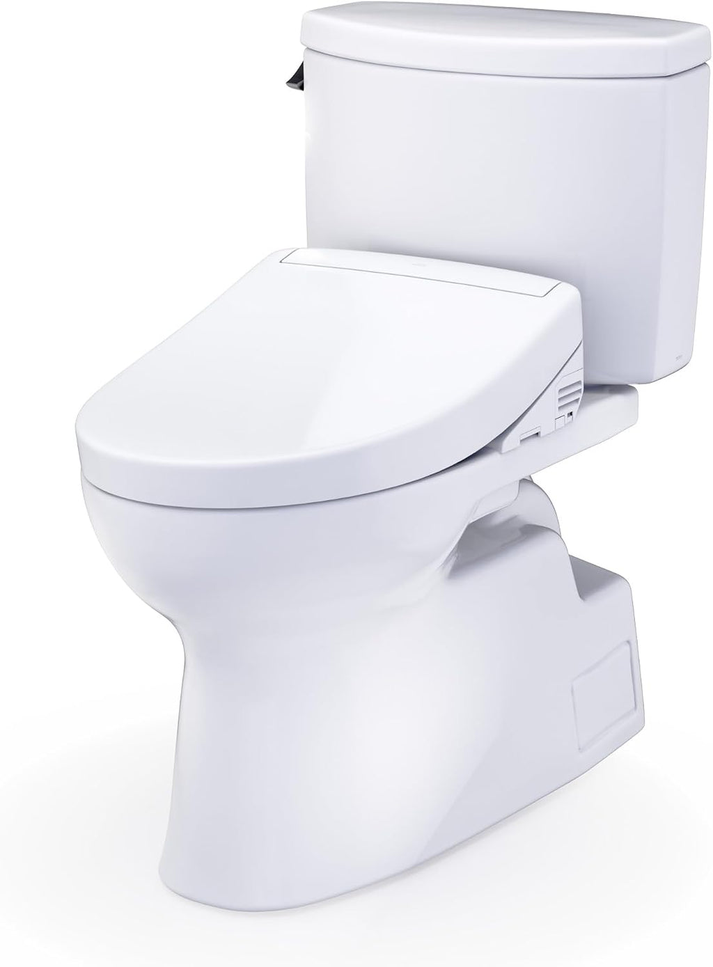 TOTO® WASHLET+® Vespin® II Two-Piece Elongated 1.28 GPF Toilet and WASHLET+® S5 Bidet Seat, Cotton White - MW4743446CEFG#01