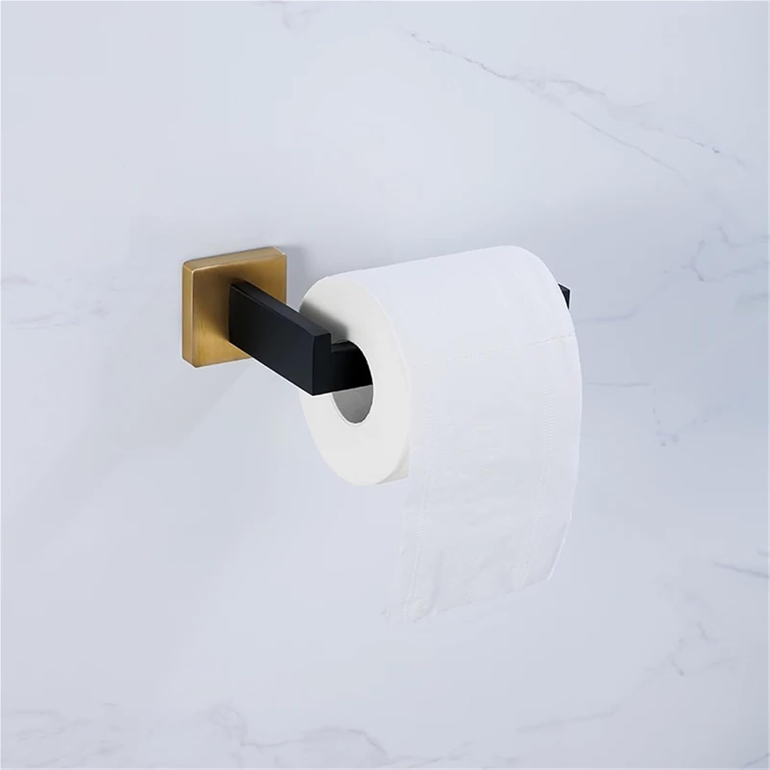 Black Gold Bathroom Hardware Set Wall Mount Stainless Steel Towel Bar Ring Paper Holder Robe Hook Accessories(SR-Paper Holder)