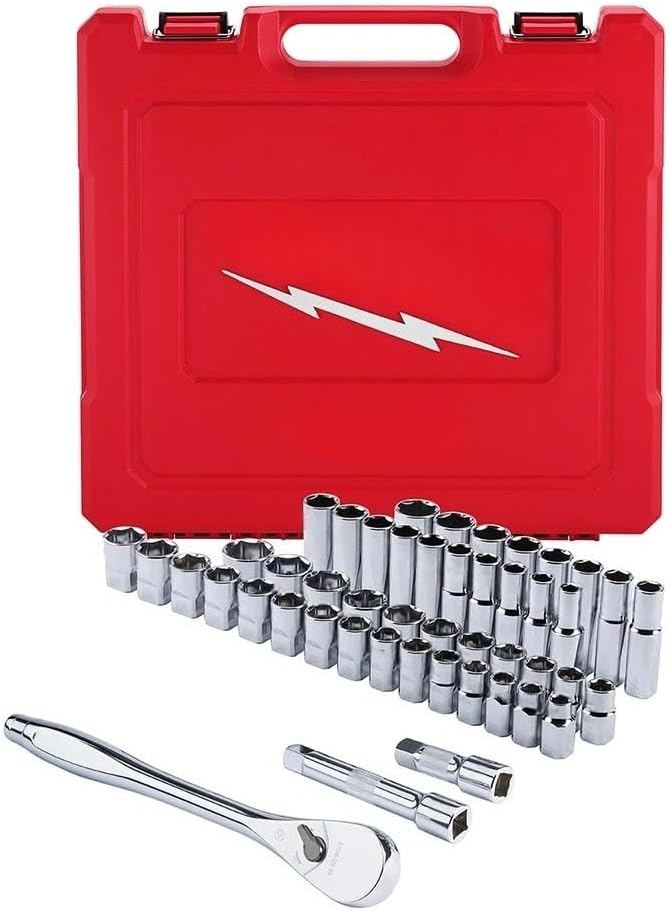 47PC 48-22-9010 for Milwaukee 1/2' Socket ratchet Wrench Set w/Case