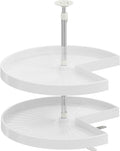 Vath-Sagel Pie Cut Shaped Polymer 2 Shelf Lazy Susan for Corner Base Cabinet (24 INCH for 33' Corner Cabinet)