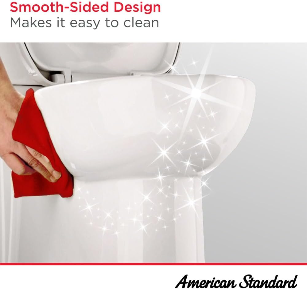 American Standard 251AA808.020 Aspirations EcoStrength Skirted Two-Piece Toilet With Seat, Elongated, Chair Height, Right-Hand Trip Lever, 0.80 GPF, White