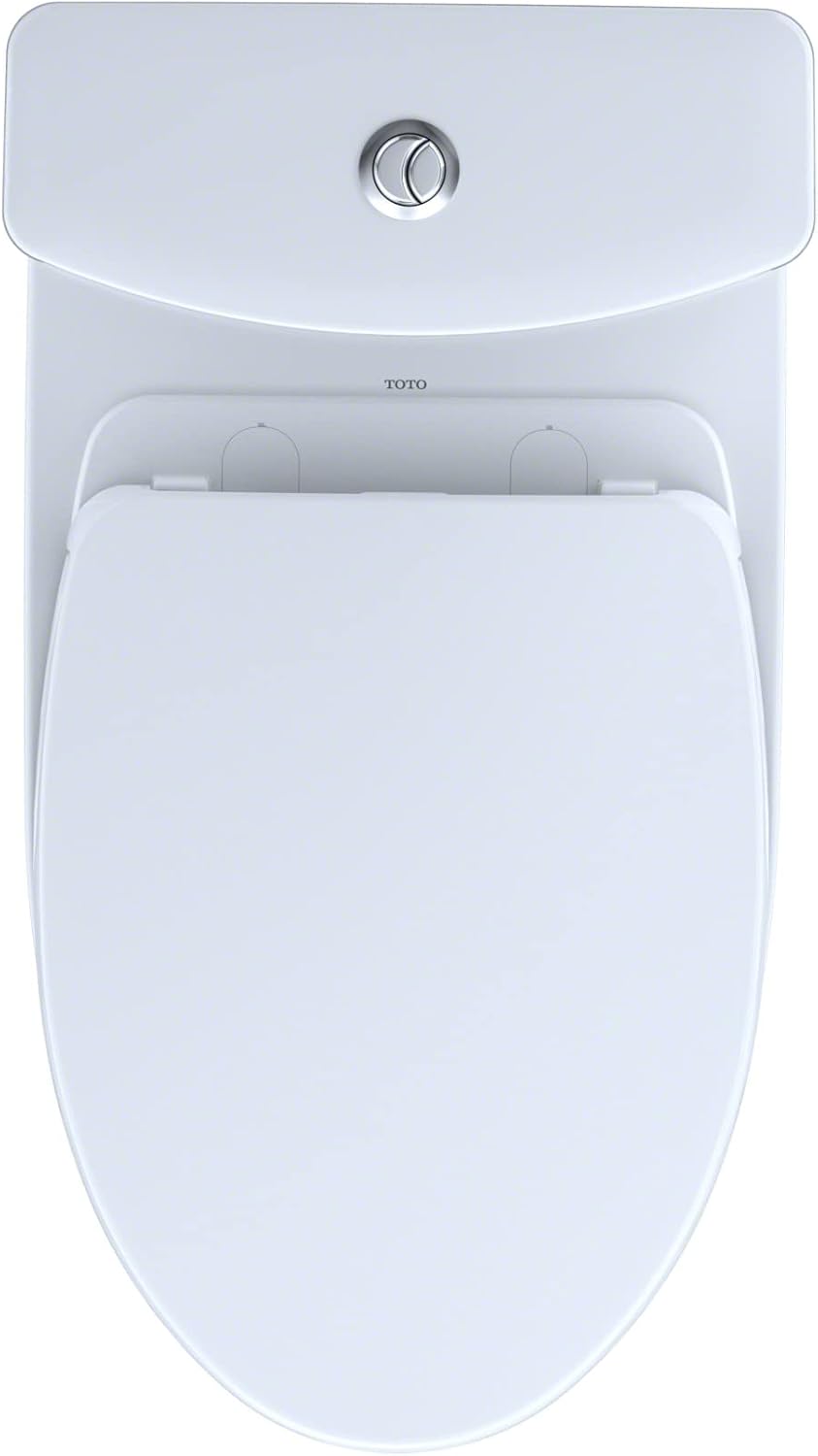 TOTO Aquia IV WASHLET+ Two-Piece Elongated Dual Flush 1.28 and 0.9 GPF Toilet with CEFIONTECT, Cotton White - MS446124CEMGN#01