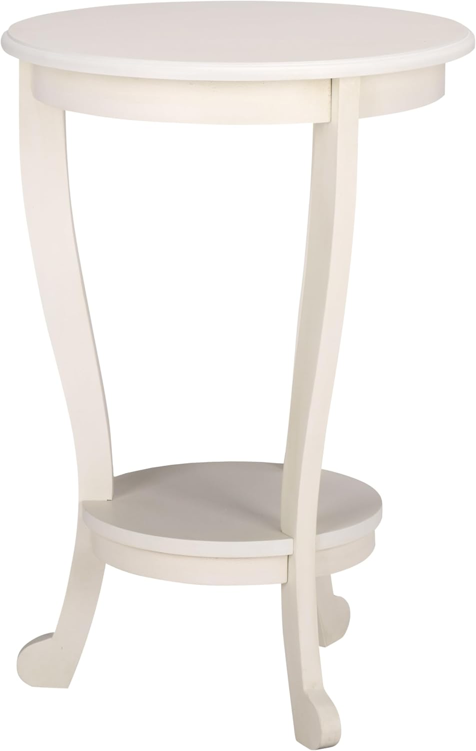 SAFAVIEH Furniture - Mary Pedestal Table - Ivory - Solid Wood - Farmhouse Pedestal Design - Ideal for Living Room, Entryway, Home Office, 18.1' W x 18.1' D x 26' H (AMH5711J)