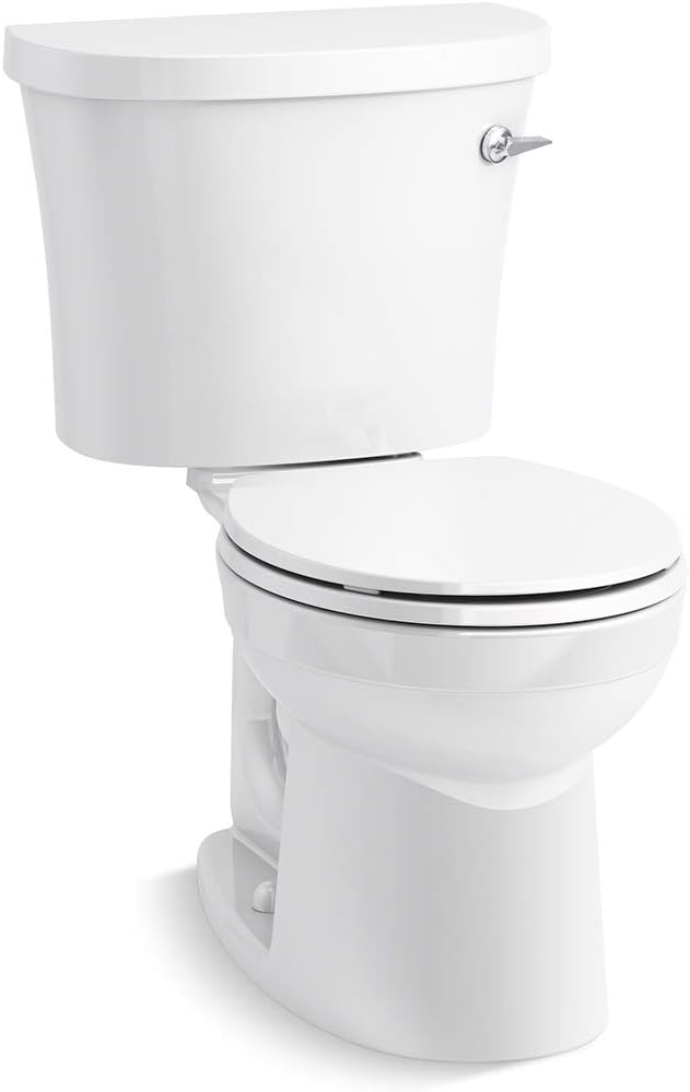 KOHLER Kingston™ Two-Piece Round-Front 1.28 Gpf Toilet with Left-Hand Trip Lever