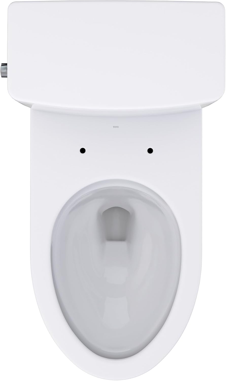 TOTO® Glaston™ Two-Piece Elongated 1.28 GPF Universal Height Toilet with CEFIONTECT®, Cotton White - CST472CEFG#01