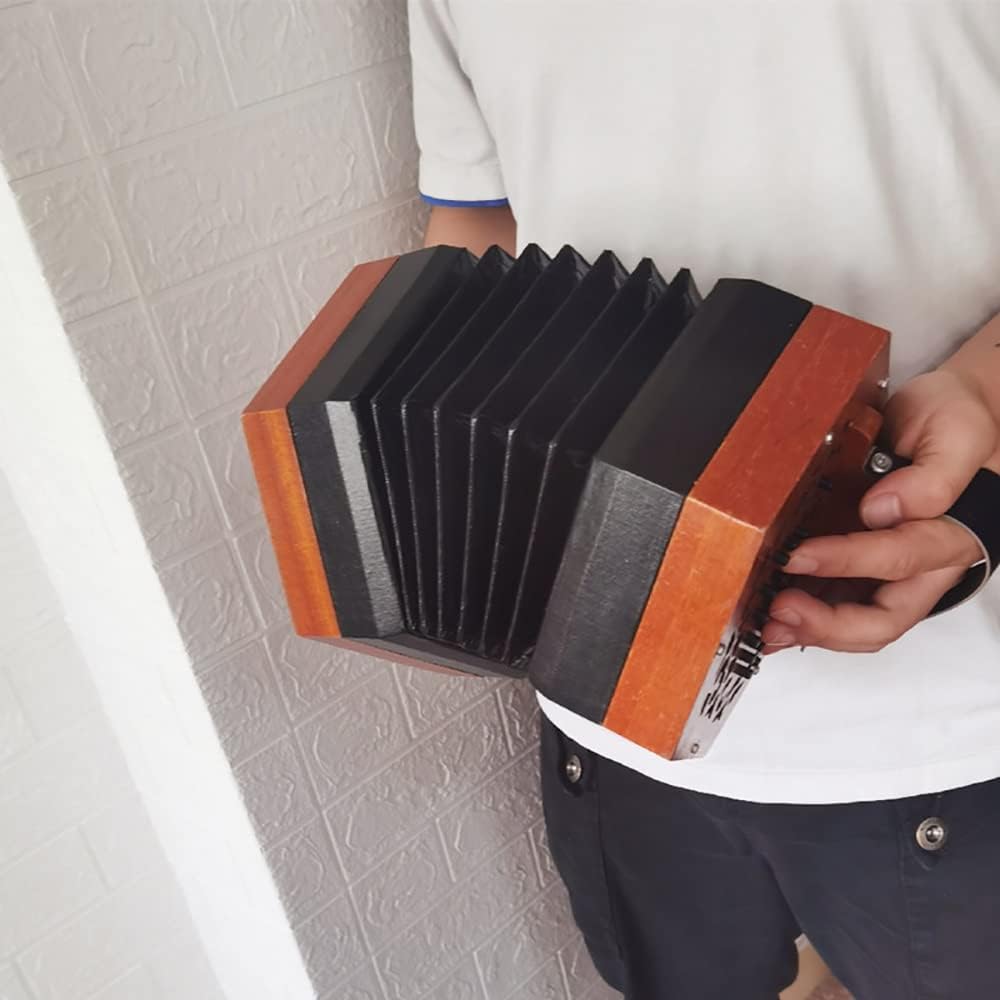 Concertina Accordion, Hand Piano Accordion Music Instrument, With Carrying Bag, Adjustable Hand Strap, Musical Instrument For Adults Beginners