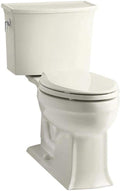 KOHLER K-3551-96 Archer® Two-piece elongated toilet, 1.28 gpf, Biscuit