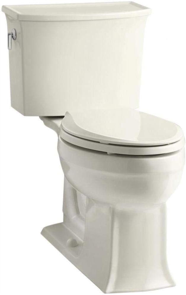 KOHLER K-3551-96 Archer® Two-piece elongated toilet, 1.28 gpf, Biscuit
