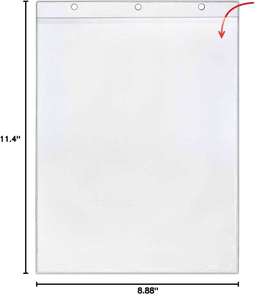 StoreSMART - Sheet Protector - Holes on Short Side, Open Short Side - 500-Pack - 8 1/2' x 11' - Clear Vinyl Plastic - VH1430-500