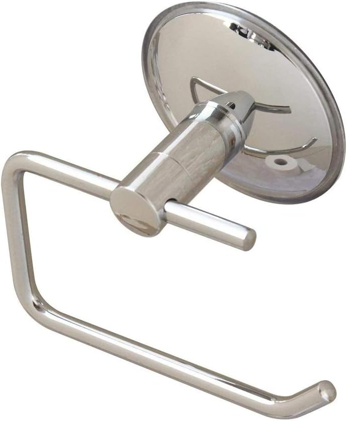 Suction Cup Paper Towel Holder Chrome Plated Stainless Steel Bar for Bathroom Kitchen