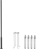 Round Steel Street Light Pole 13 FT Split Type Design Street Lamp Post with Mounting Rebar Cage Base for Street, Patio, Backyard, Park and Monitors