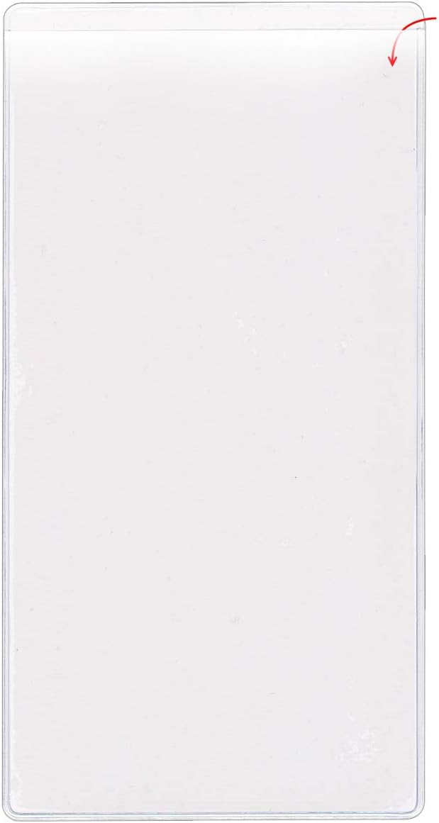 StoreSMART - Peel & Stick Pocket - 4' x 8' Open Short Side - 300-Pack - Clear Vinyl Plastic - STB258S-300