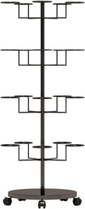 Hat Rack Hat Display Stand Rolling Hat Organizer Holder for Baseball Caps, Standing Hat Display Rack with Wheels, for Home Store Storage, Black