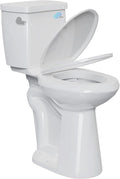 Simple Project High Toilets For Seniors 21 Inch | Extra Tall Toilets For Bathrooms Comfort Height With Soft-close Seat & Single Flush, 12' Rough In Two Piece Tall Toilets For Elderly, Disabled