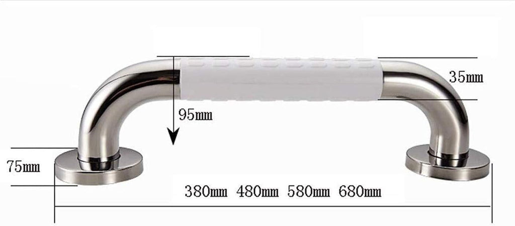 Grab Bars Handle Safety Support Hand Rails, Shower Grab Bar, 18-Inch Bathroom Grab Bar 304 Stainless Steel Polished Chrome Safety Support Handrail Elderly Disabled Anti-slip Nylon Safety Handle Towel