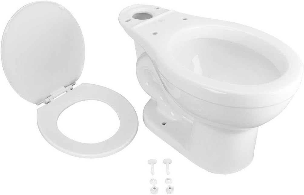 Renovators Supply Manufacturing Dual Flush Corner 2-Piece Round Toilet, Troyt Style with Slow Close Seat, 0.8/1.6 GPF Water Saving, 12 in Rough-In White Vitreous China