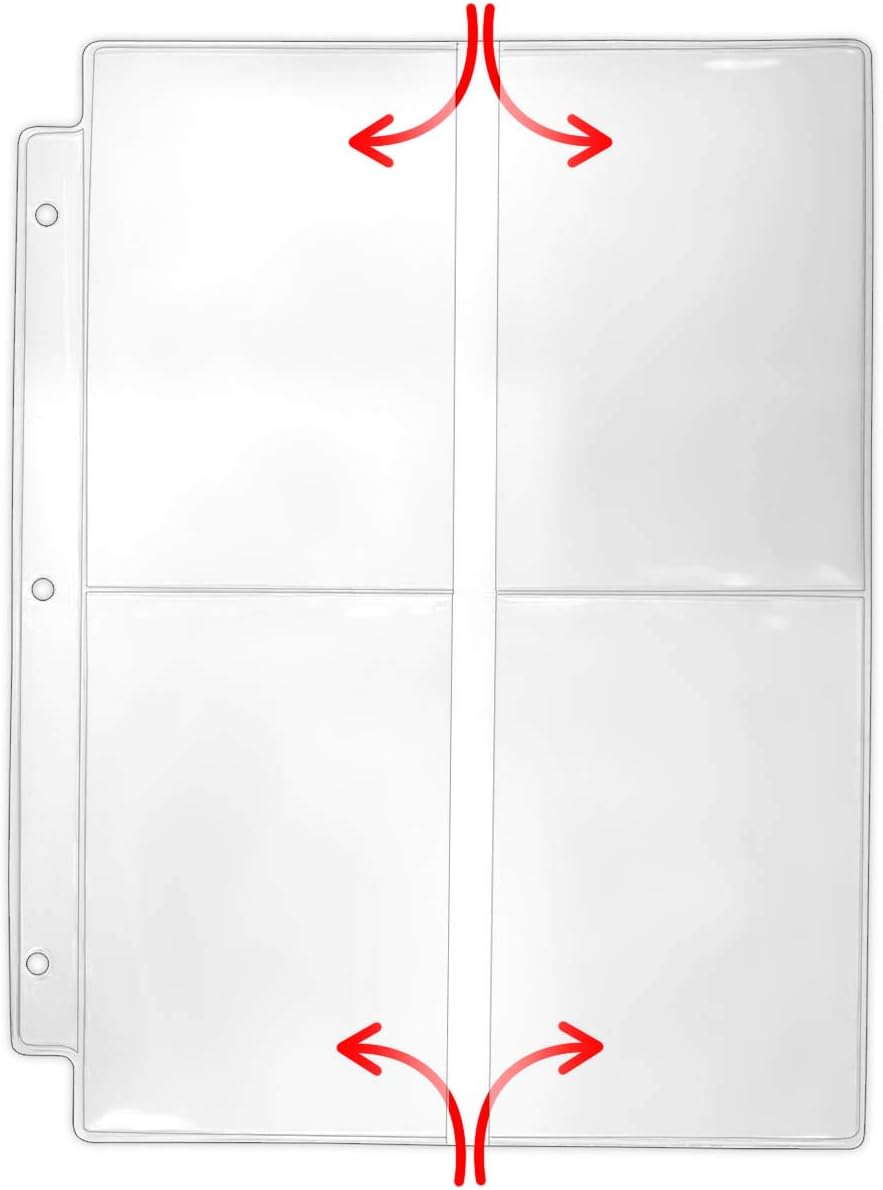 StoreSMART Seed Packet Binder Page - 4 Pockets per Page. 100-Pack. VP201-SEED-100